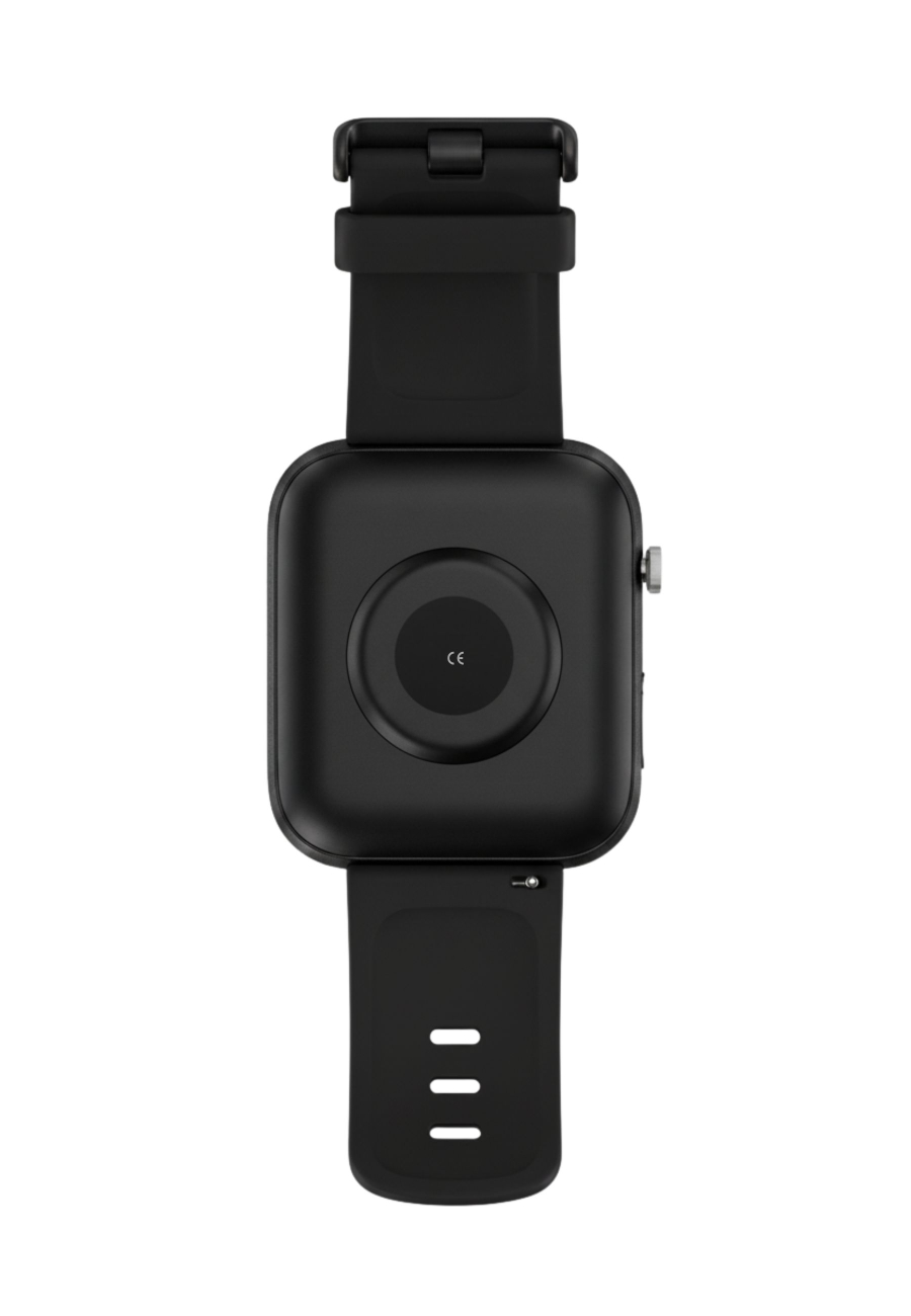 Tikkers Smart Series 13 - Black - Pink Silicone Strap Smart Watch & Earbuds Set