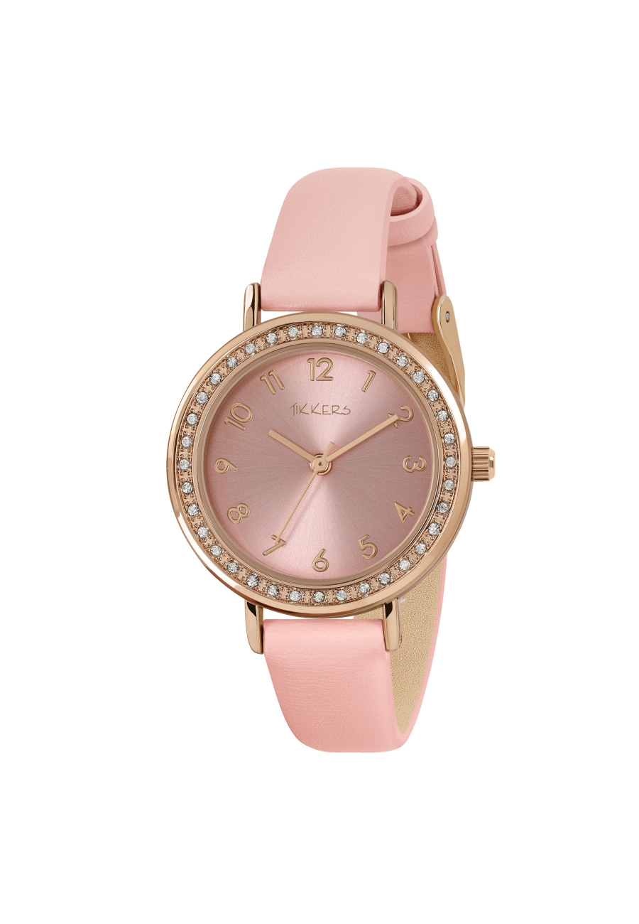 Tikkers Stone Set Watch with Pink Strap