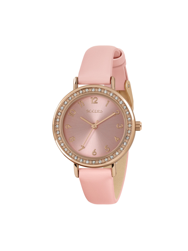 Montre Tikkers avec Sertissage de Pierres et Bracelet Rose