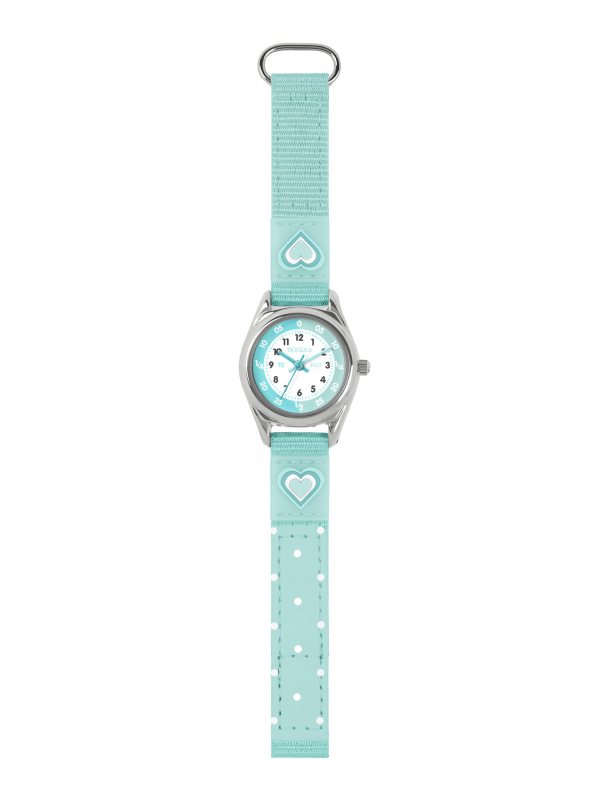 Tikkers Watch with Aqua Heart Strap
