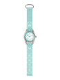 Tikkers Watch with Aqua Heart Strap