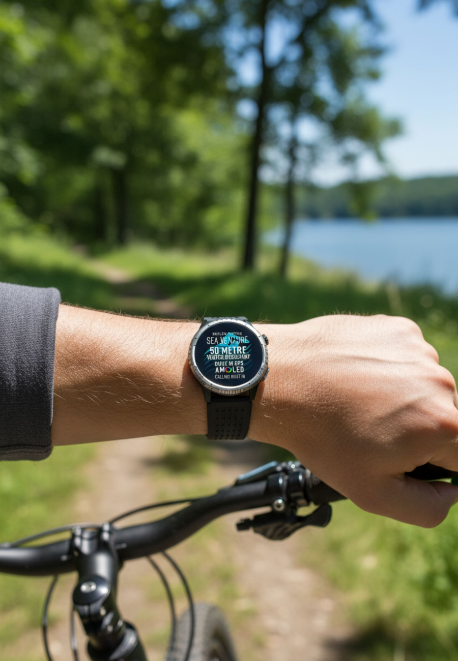 Smartwatch SEA VENTURE 400 R con GPS, AMOLED, 50m (Apto para Natación) y Correa Negra