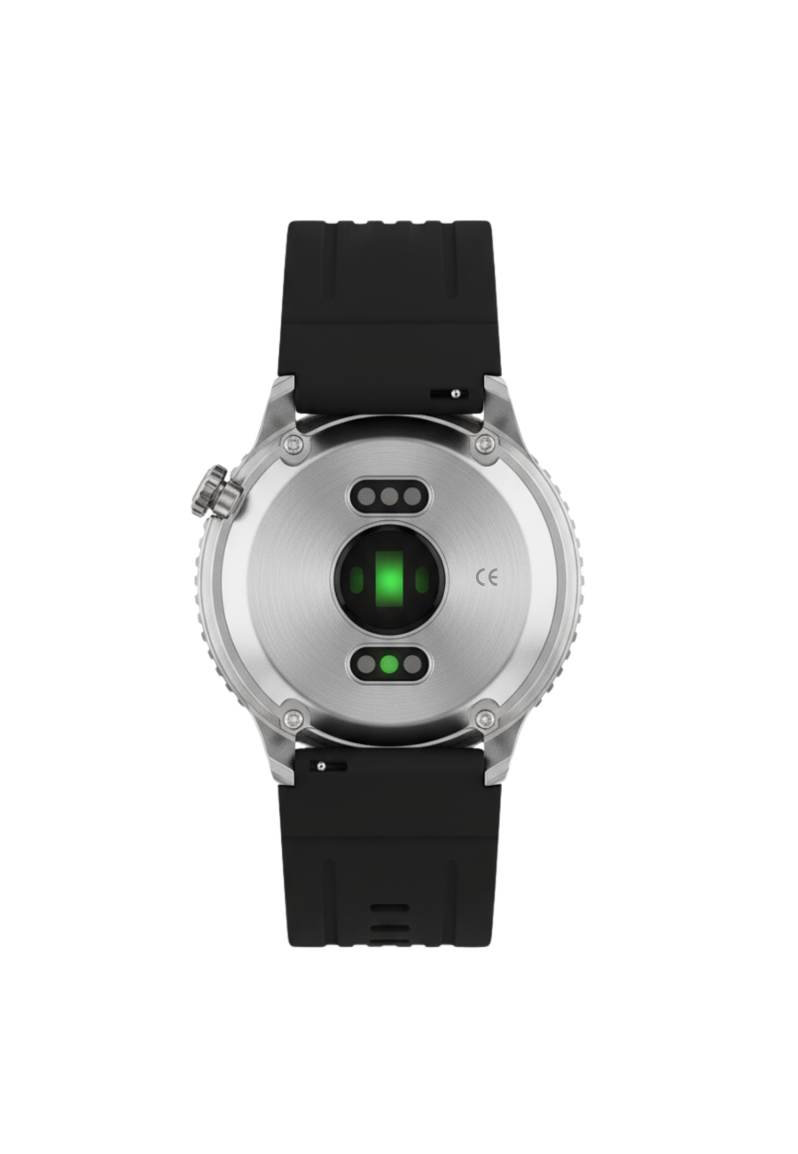 SEA VENTURE 400 R 50m Schwimmfeste AMOLED GPS Smartwatch mit Schwarzem Armband