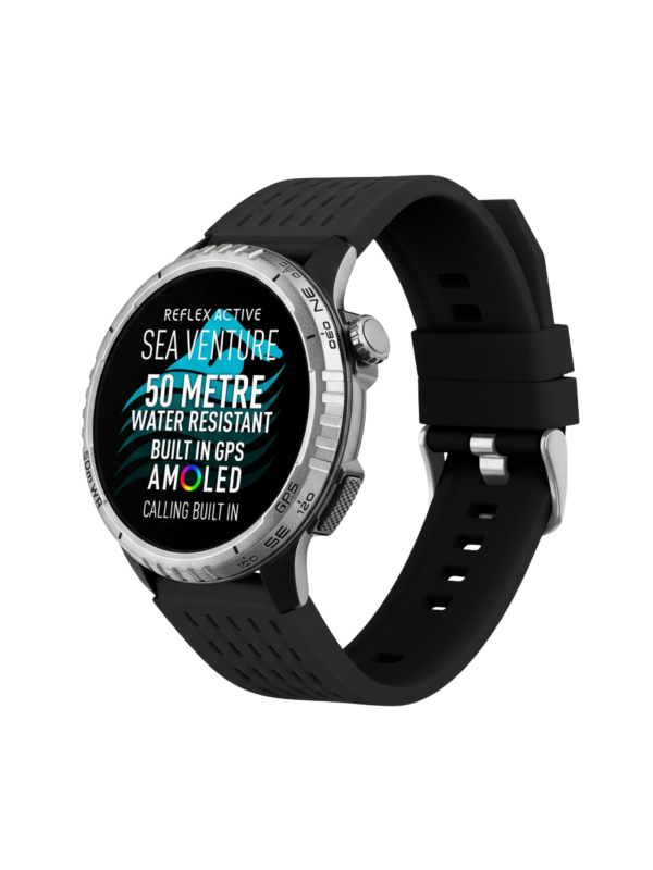 Smartwatch SEA VENTURE 400 R con GPS, AMOLED, 50m (Apto para Natación) y Correa Negra