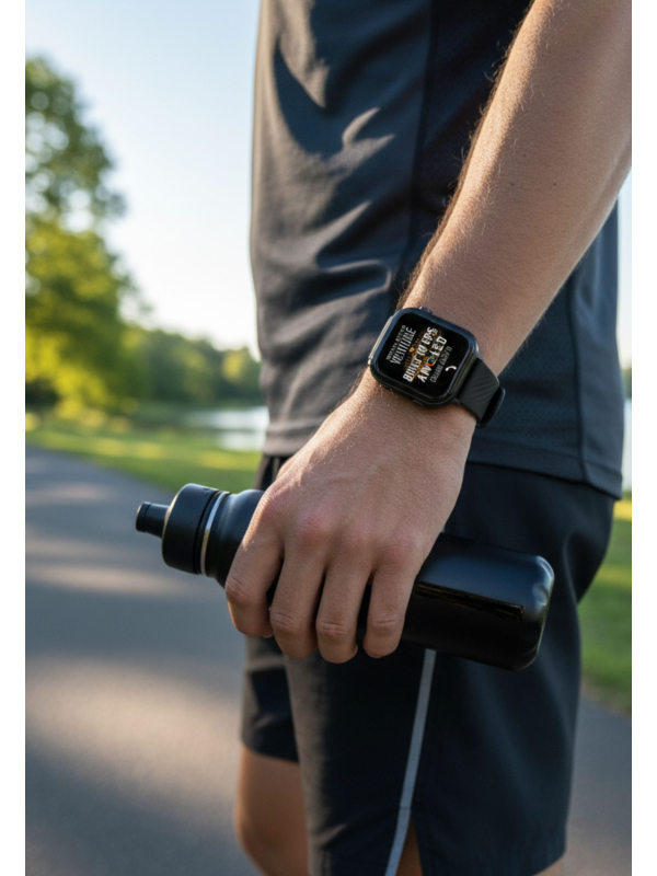 VENTURE 400 S XL AMOLED GPS Smartwatch mit Anruffunktion und Schwarzem Armband