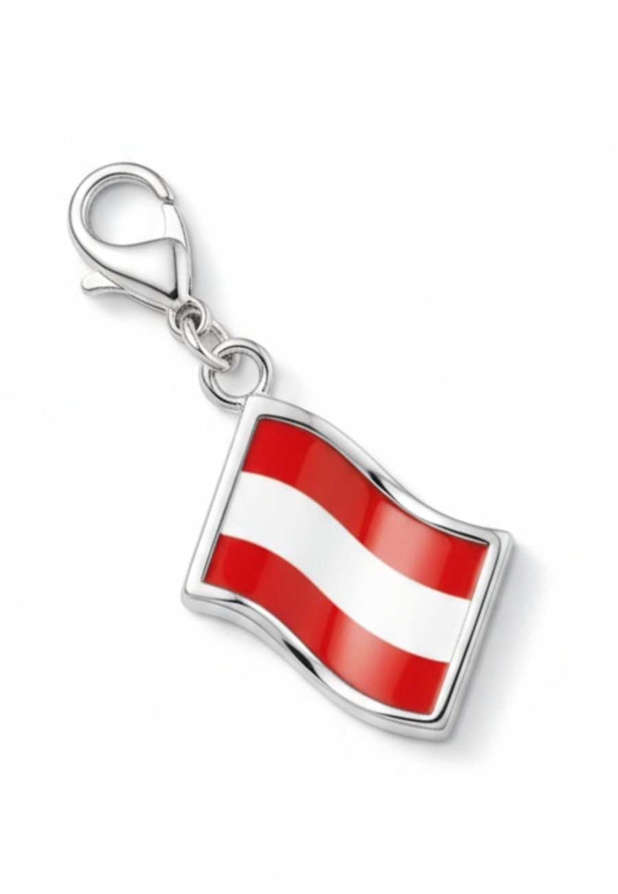 Austria Flag Charm Pendant