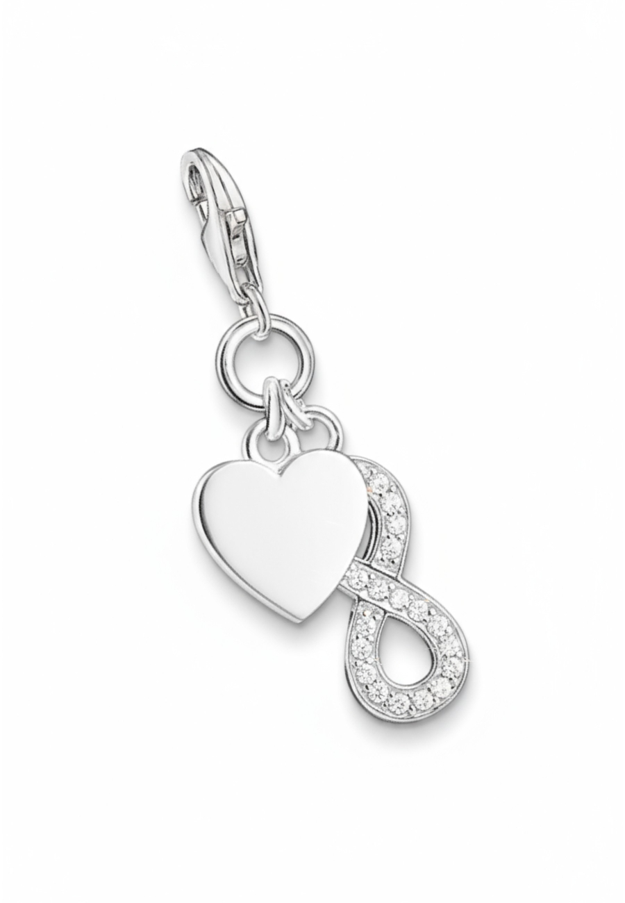 Pendentif Charme Cœur avec Infini