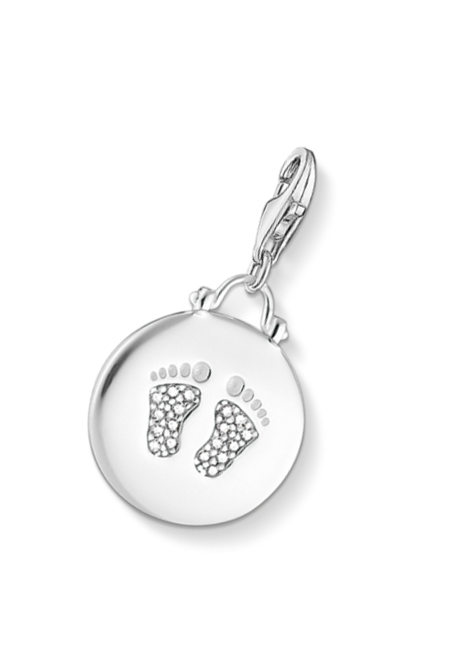 Colgante Charm Disco Huella de Bebé