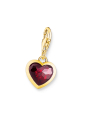 Gold-plated Red Heart Charm Pendant