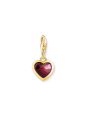 Gold-plated Red Heart Charm Pendant