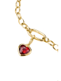 Gold-plated Red Heart Charm Pendant
