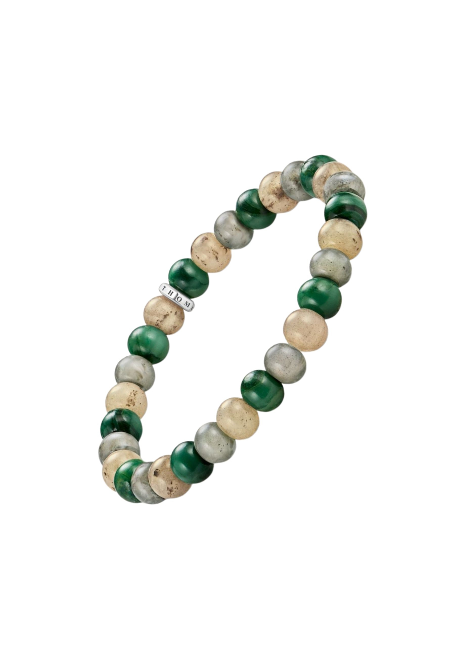 Pulsera con Cuentas de Jaspe, Jade y Labradorita (9 mm)