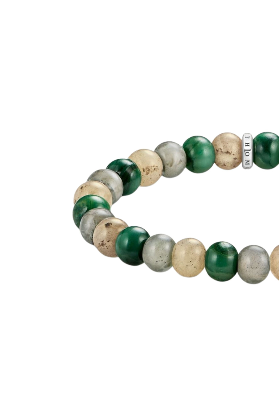 Bracelet avec Perles de Jaspe, Jade et Labradorite (9 mm)