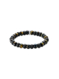 Pulsera con cuentas de Obsidiana y Ojo de Tigre (9 mm)