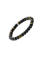Armband mit Obsidian- und Tigerauge-Perlen (9 mm)