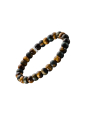 Bracelet with gold-brown and blue-gold Tiger's Eye beads (9 mm)