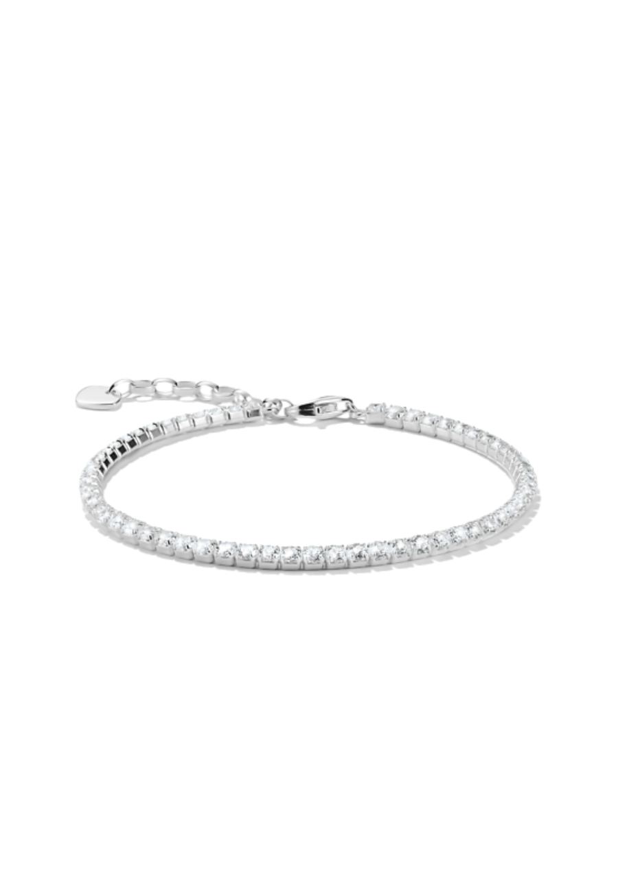 Pulsera de plata con piedras de circonita blanca