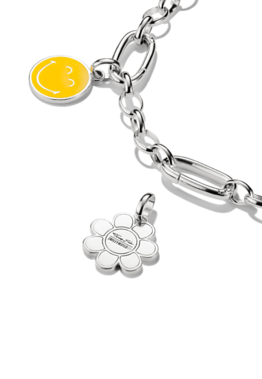 Silber-Anhänger mit SMILEYWORLD® Gänseblümchen-Charm