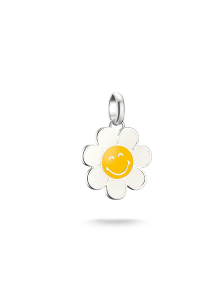 Silver SMILEYWORLD® Daisy Charm Pendant