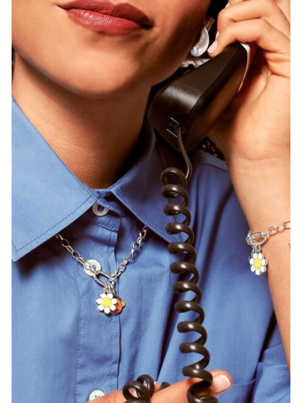 Silber-Anhänger mit SMILEYWORLD® Gänseblümchen-Charm