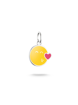 Silver SMILEYWORLD® Kiss Charm Pendant