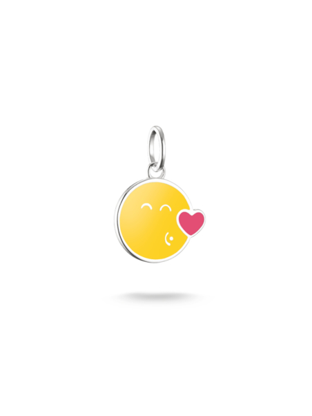 Silber-Anhänger mit SMILEYWORLD® Kuss-Charm