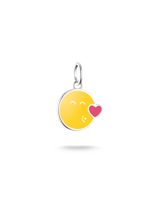 Pendentif breloque Baiser SMILEYWORLD® en argent