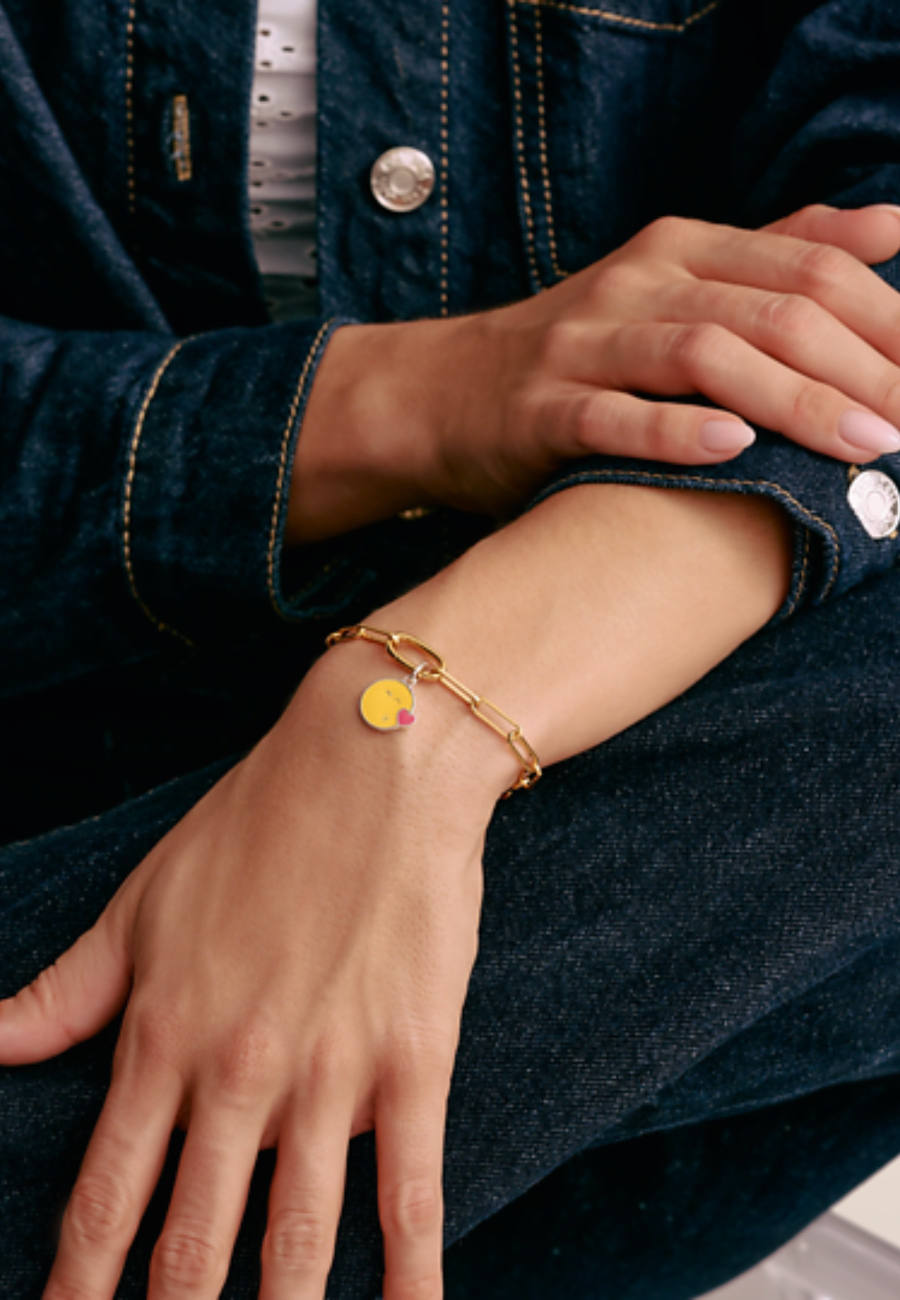 Silber-Anhänger mit SMILEYWORLD® Kuss-Charm