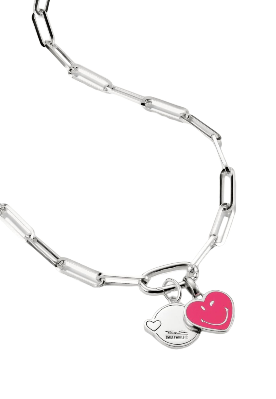 Silber-Anhänger mit SMILEYWORLD® Kuss-Charm