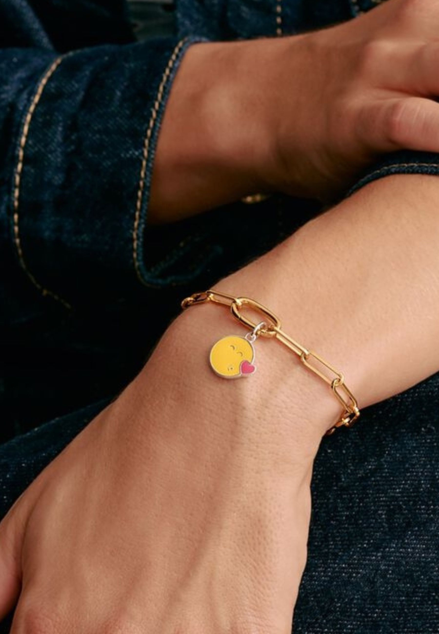 Silber-Anhänger mit SMILEYWORLD® Kuss-Charm