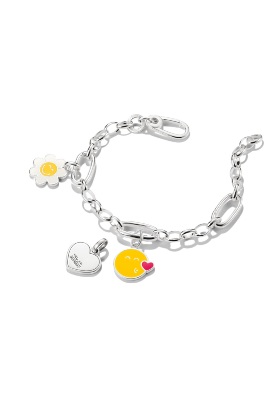 Silber-Anhänger mit SMILEYWORLD® Herz-Charm