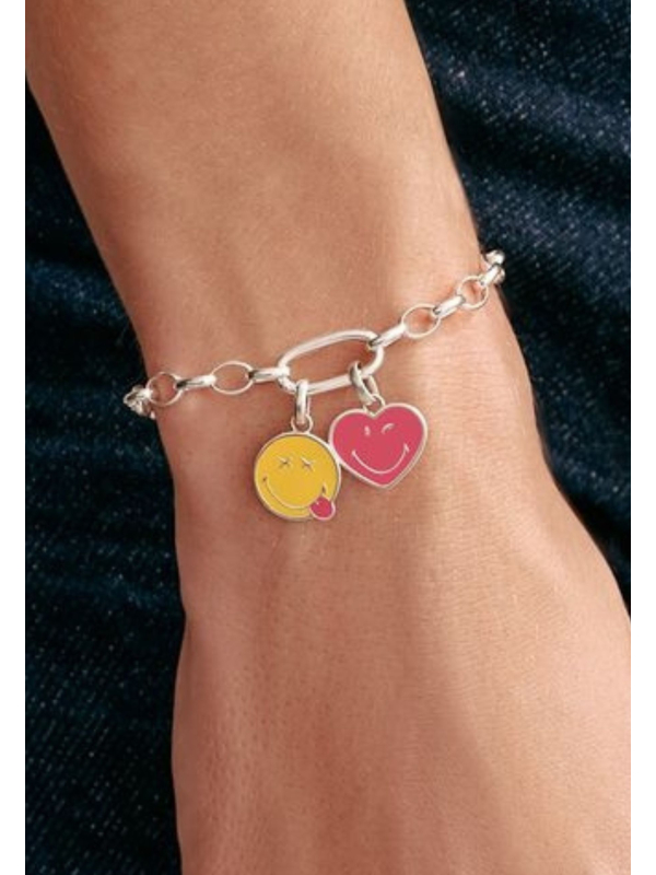 Pendentif breloque Cœur SMILEYWORLD® en argent  Export to Sheets