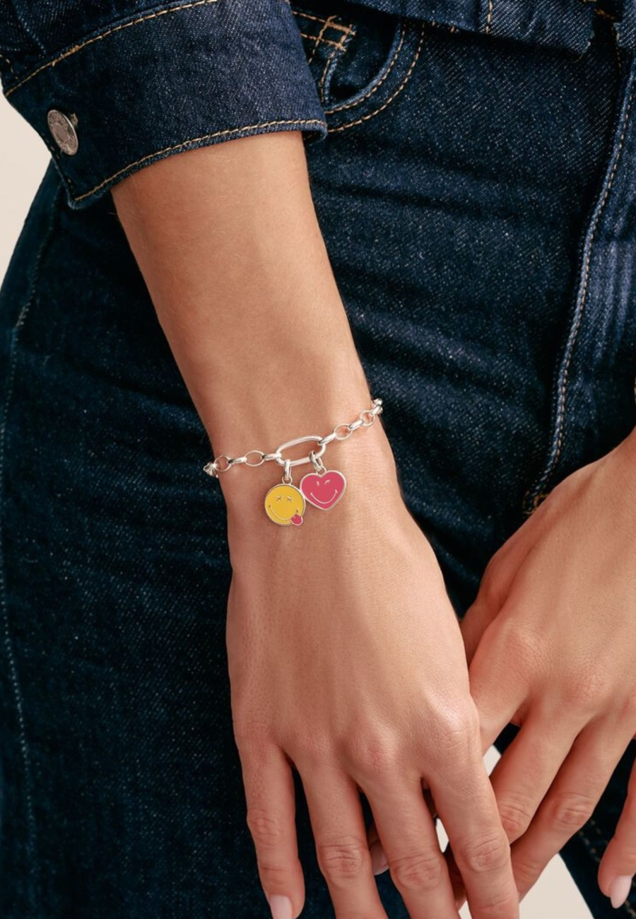 Silber-Anhänger mit SMILEYWORLD® Herz-Charm