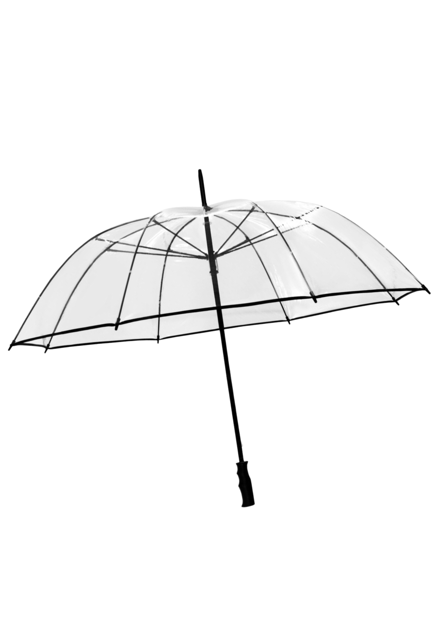 Paraguas - Transparente - Apertura manual - Resistente al viento - 110 cm
