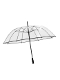 Umbrella - Transparent - Manual opening - Windproof - 110 cm