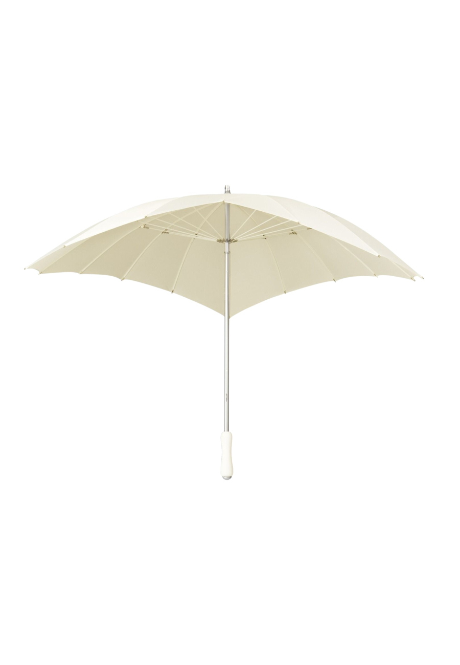 Regenschirm - Herzform - Manuelle Öffnung - Winddicht - 110 cm - Gebrochenes Weiß