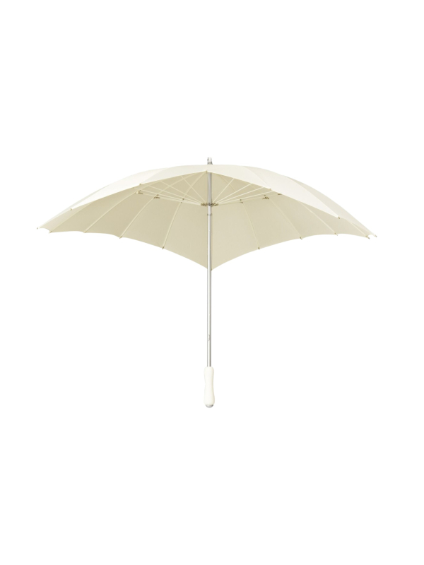 Regenschirm - Herzform - Manuelle Öffnung - Winddicht - 110 cm - Gebrochenes Weiß
