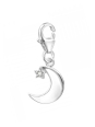 Breloque Clip-on Lune Croissante en Argent avec Zircone Cubique  Export to Sheets