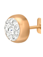 Rose Gold Surgical Steel Round 5mm Ear Studs with Crystal