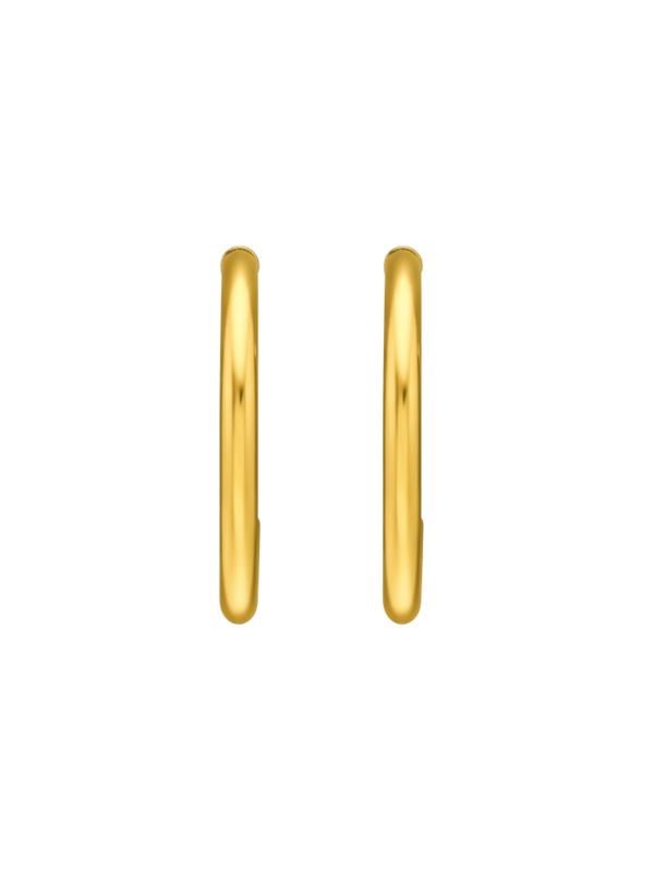 20mm Halb-Creolen-Ohrstecker aus Edelstahl in Goldfarbe