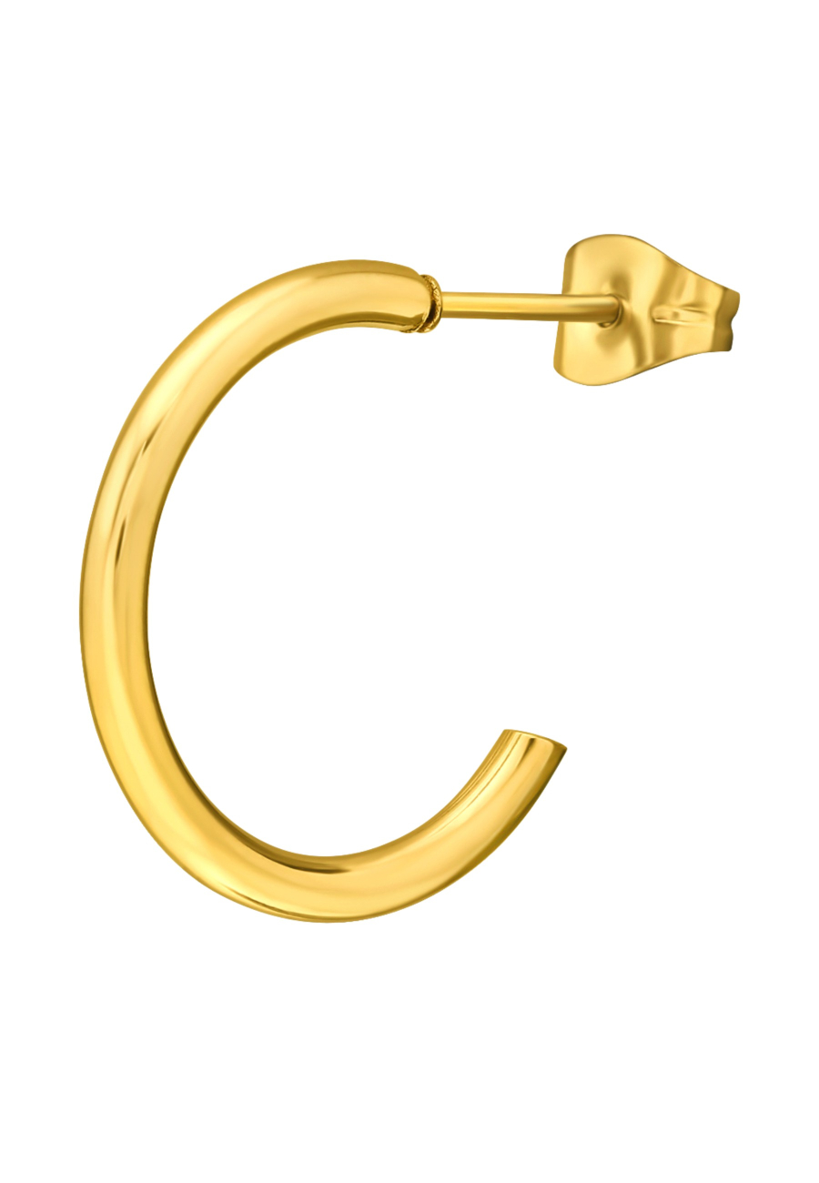 20mm Half Hoop Stainless Steel Gold Color Ear Studs