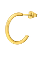 20mm Half Hoop Stainless Steel Gold Color Ear Studs