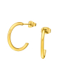 20mm Half Hoop Stainless Steel Gold Color Ear Studs