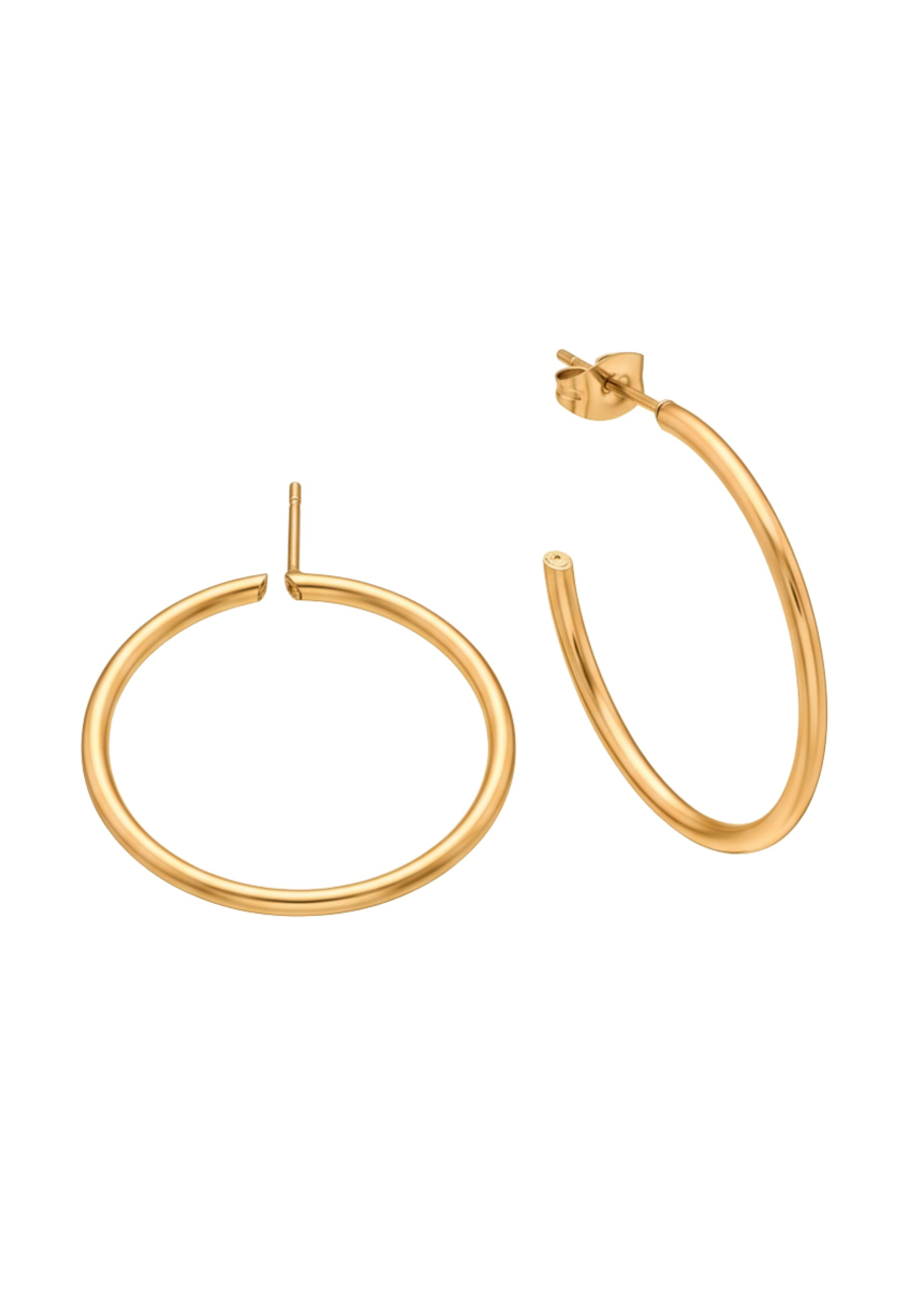 Rose Gold Surgical Steel Half Hoop Ear Studs