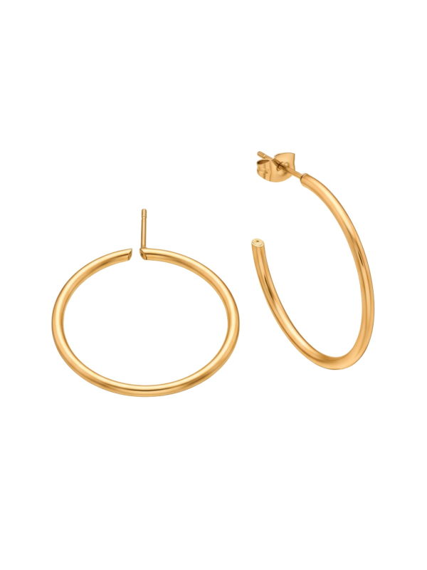 Rose Gold Surgical Steel Half Hoop Ear Studs