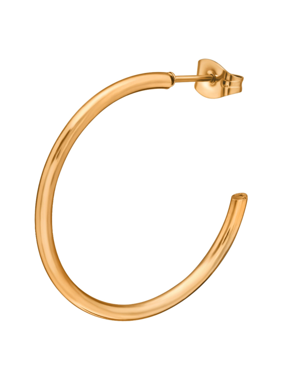 Rose Gold Surgical Steel Half Hoop Ear Studs