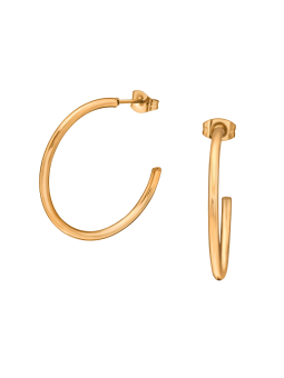 Roségoldene Chirurgenstahl-Halb-Creolen-Ohrstecker