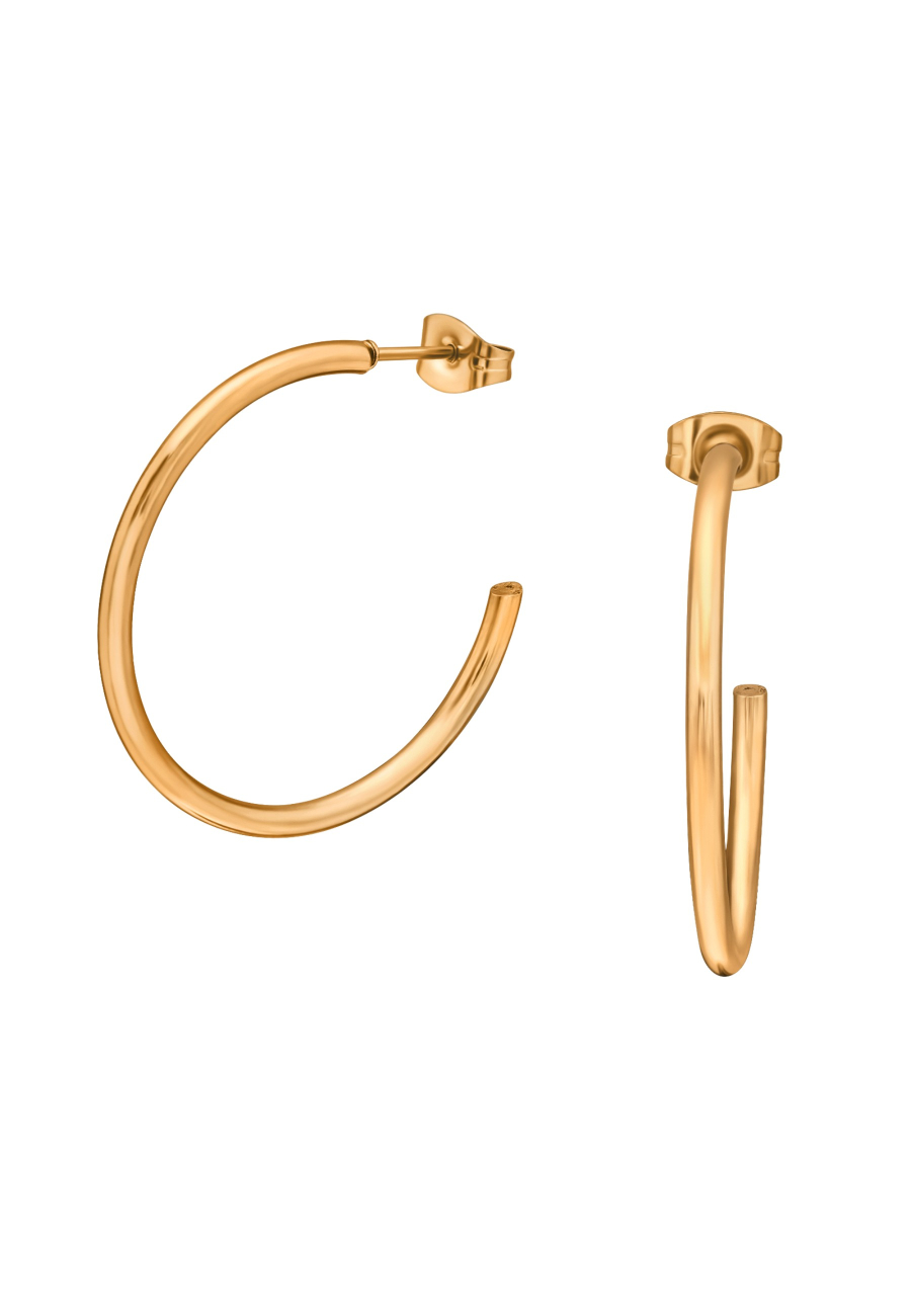 Rose Gold Surgical Steel Half Hoop Ear Studs