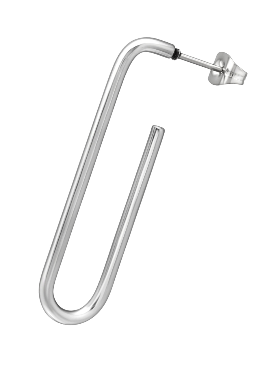 Ohrstecker Quadratische Creolen aus Hochglanzpoliertem Edelstahl