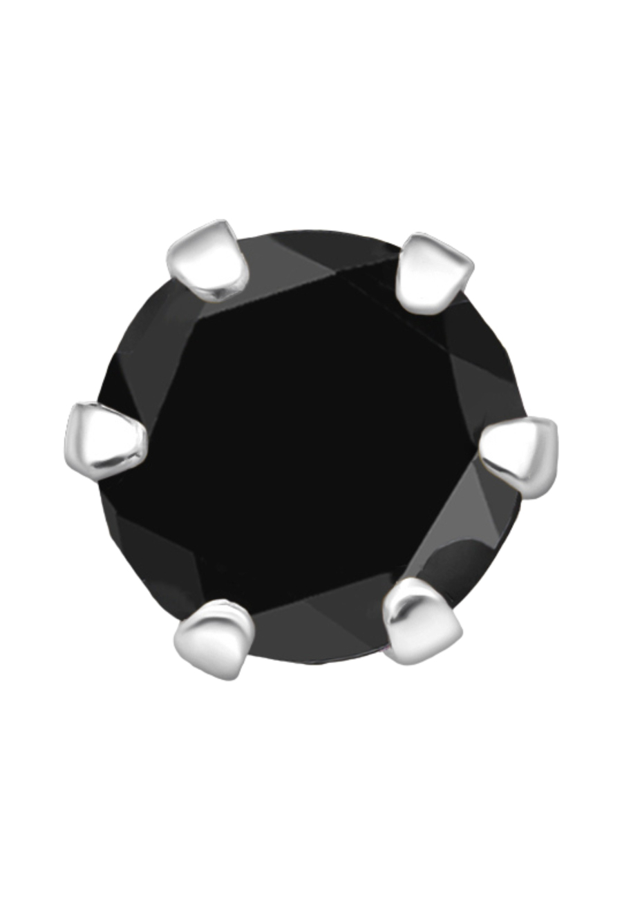 Puces d'Oreilles Rondes 5 mm en Argent avec Cristaux